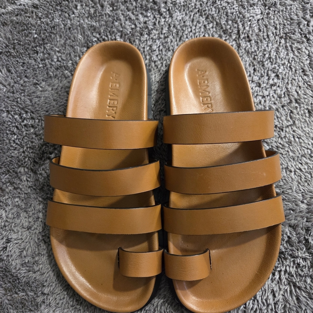 A EMERY Women's Brown Leather Sandals - Picture 9 of 10
